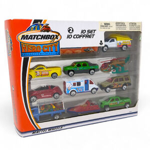 Matchbox‎ Hero City 10 PC Coffret #2 New in Box 2002 Mattel Diecast 91517